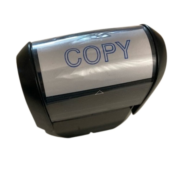 COPY Stamp blue ink retractable - Picture 1 of 3